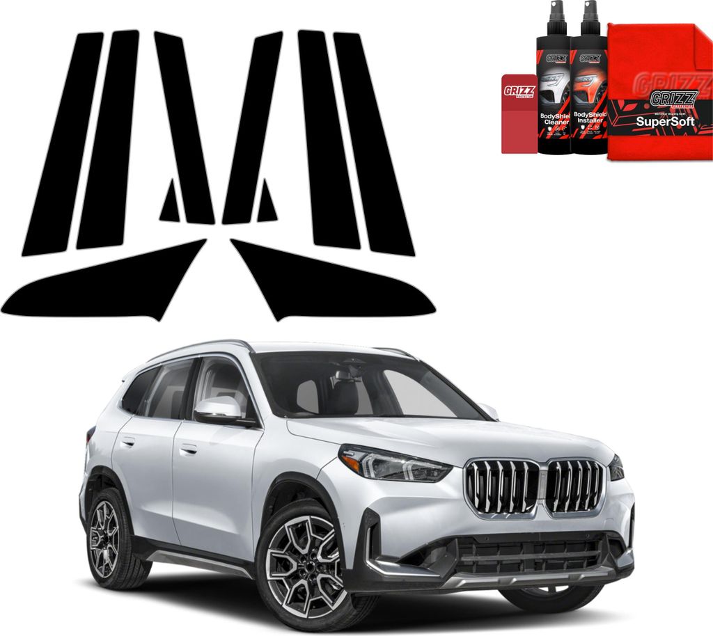 10in1 Schwarze Grizz Protector schutzfolie für A-B-C-Säule - BMW X1 (2023- 2025)