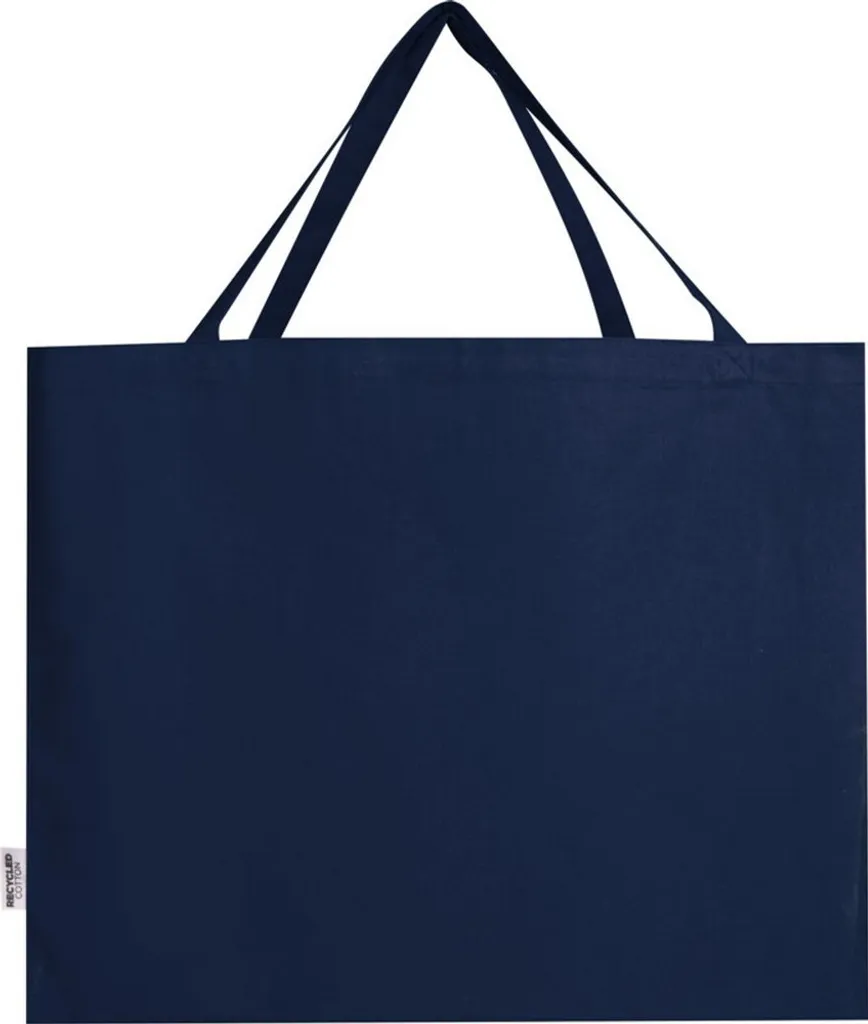 Borsa Odessa Blu Navy: Tote in Cotone Riciclato Eco-Sostenibile GRS