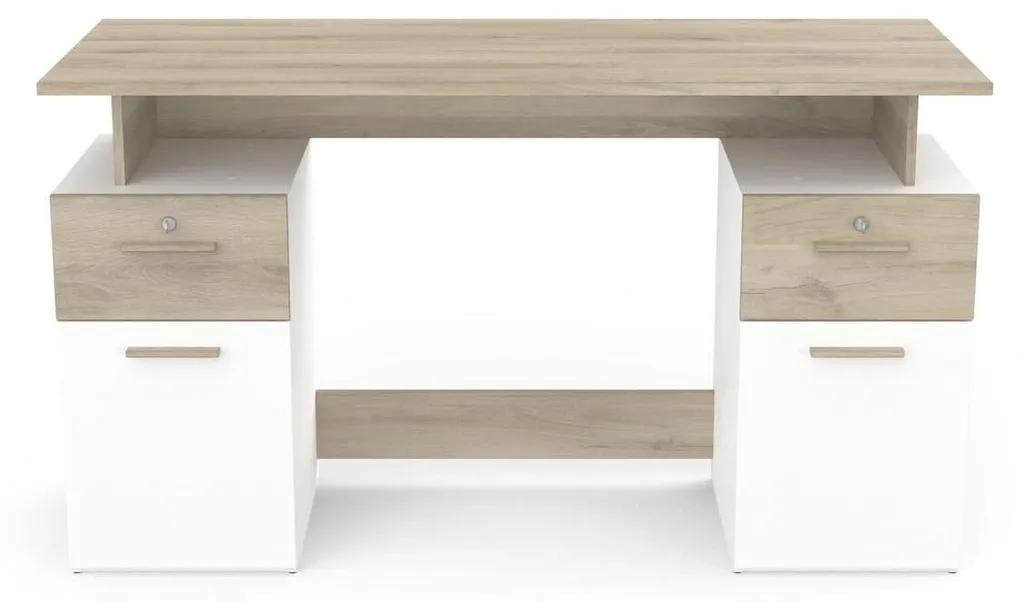Bureau de Travail Spacieux 134 cm pour Télétravail et Études Platon