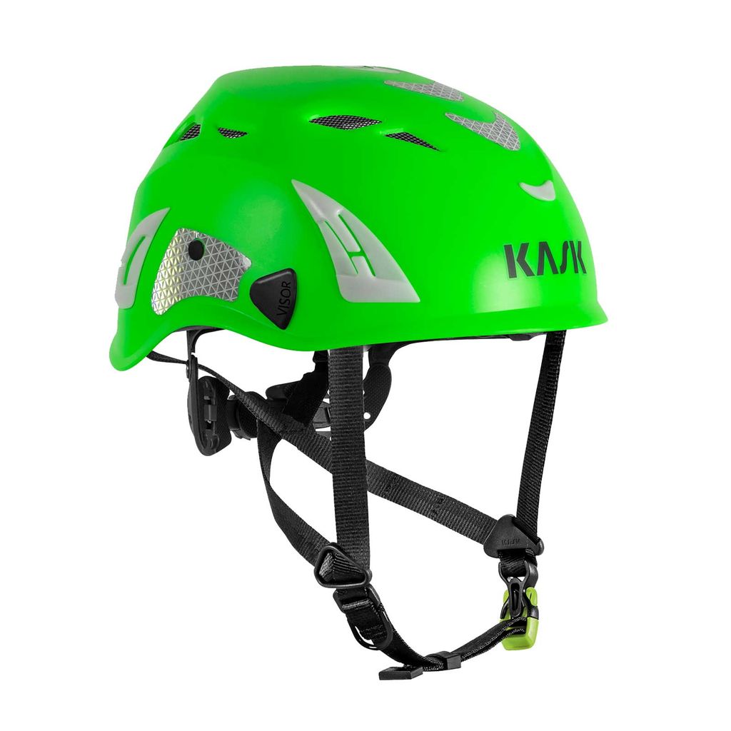 KASK Schutzhelm Superplasma PL HiViz 2.0 Arbeitsschutzhelm, Bergsteigerhelm, Industriekletterhelm - Gr. 51 - 62 cm Universal-einstellbar Farbe:lime