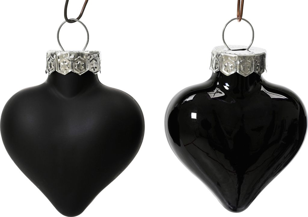 Juego de 12 adornos navideños con forma de corazón, color , Imagen del producto 