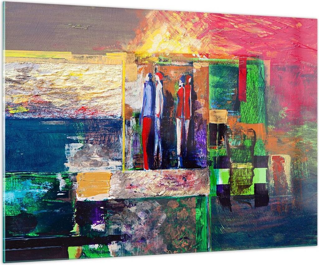 Bilder auf glas - Abstraktion modern - 100x70cm - Produktbild 