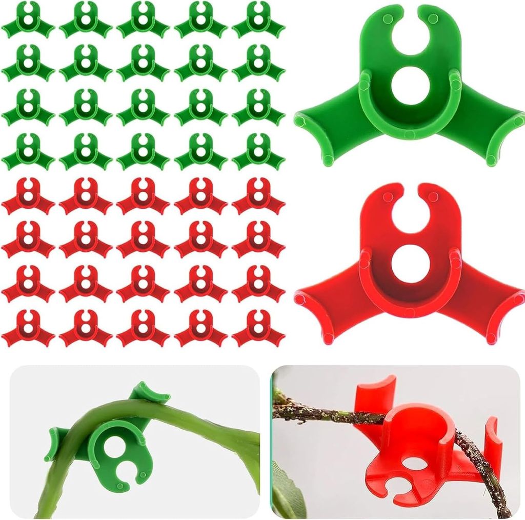Frypay 40 Stück Pflanzenbieger Lst Clips Pflanzen Clips 90 Grad Low Stress Training Clips Pflanzentrainer für Niedrige Belastung Pflanzenclips Zu...