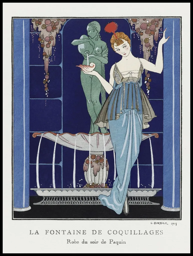 Grande Affiche Barbier La Fontaine 75 x 100 cm Impression Haute Qualité