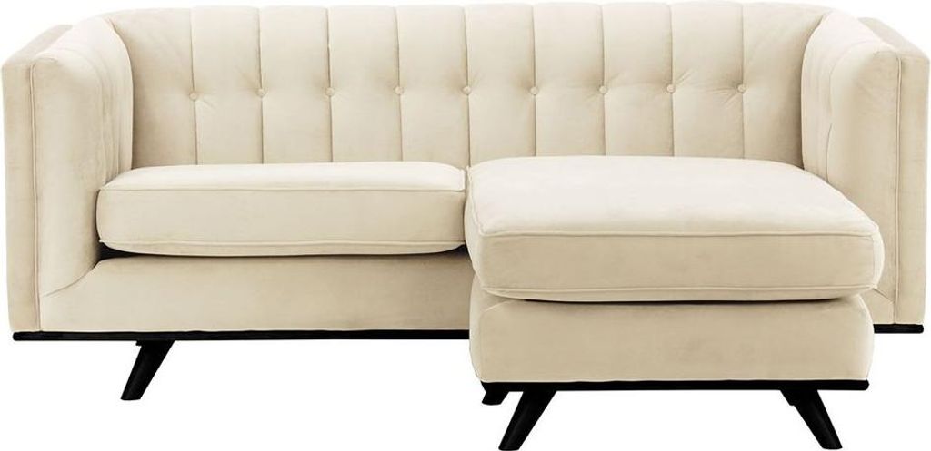 Ecksofa Vicenza beidseitig montierbar-Velluto 2-black