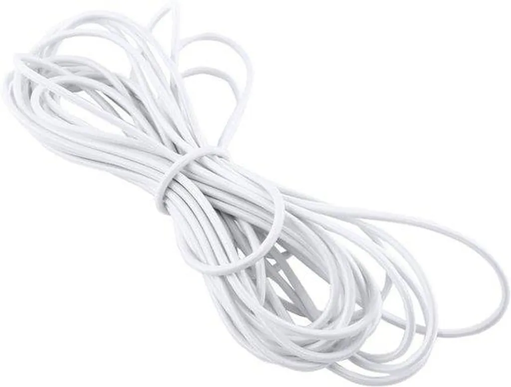 Fil élastique blanc pour enfilage de perles et bracelets artisanaux
