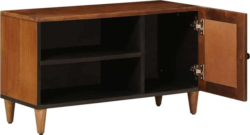 Base TV vidaXL Legno Mango Noce 80cm | Design Retro Industrial