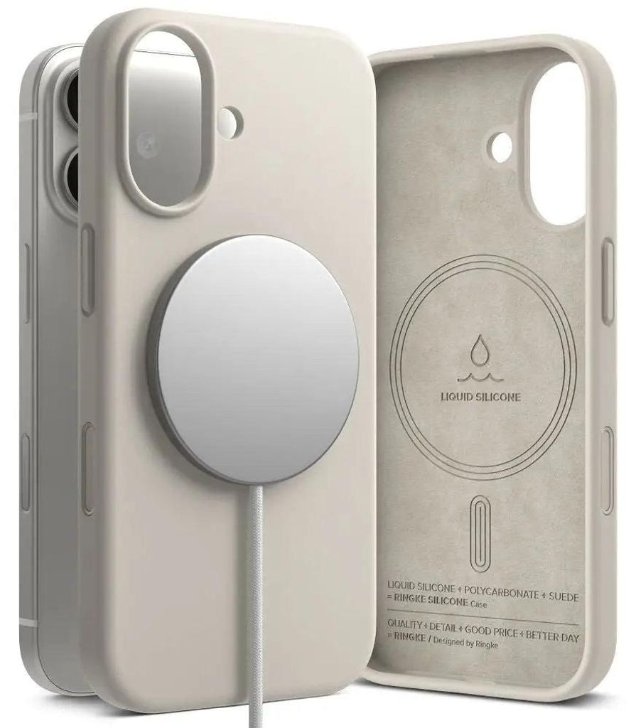 Etui Ringke Silicone Magnetic Magsafe Na Iphone 17 - Beżowe Zdjęcie produktu 