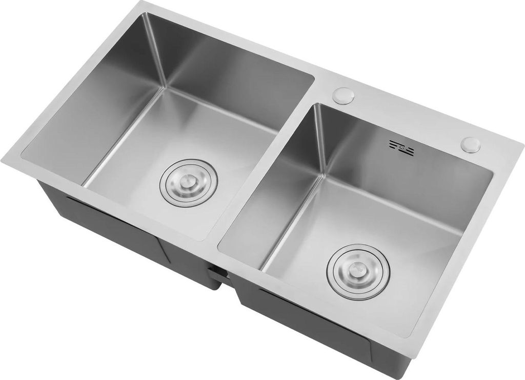 Küchenspüle - Doppelbecken aus Edelstahl - Ohne Armatur - 1 Produktbild 