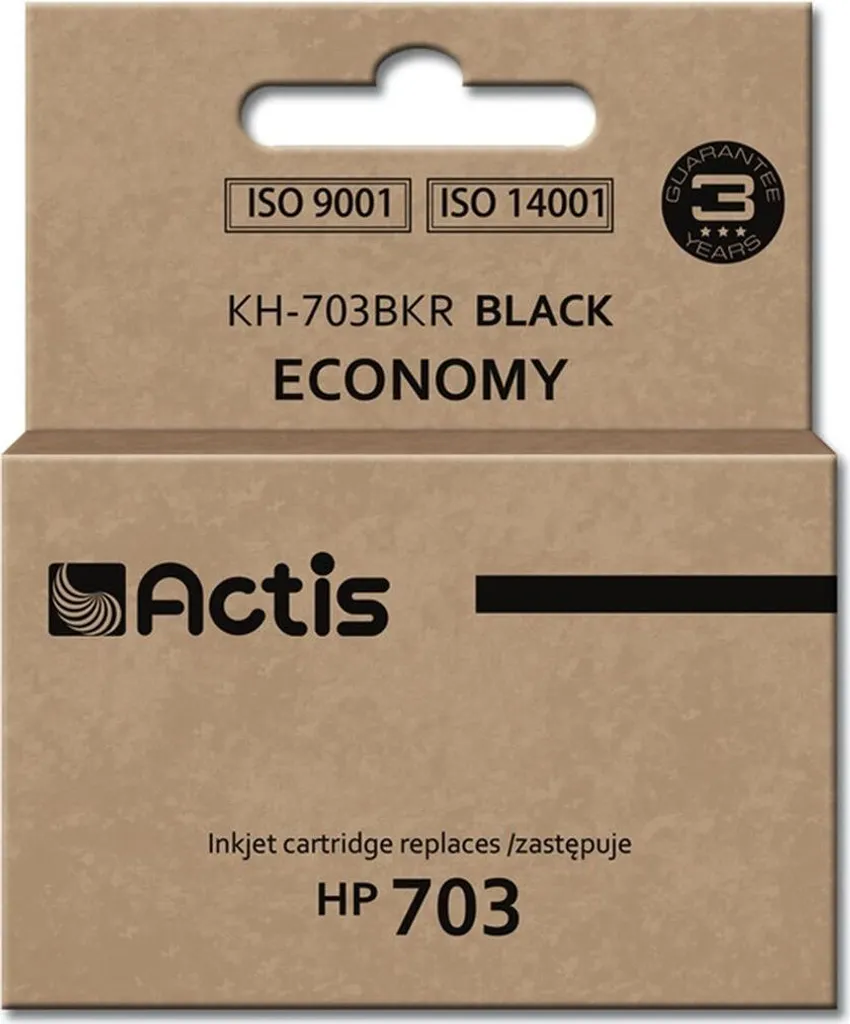 Actis KH-703BKR Nero 15ml - Ricambio Compatibile HP 703 CD887AE