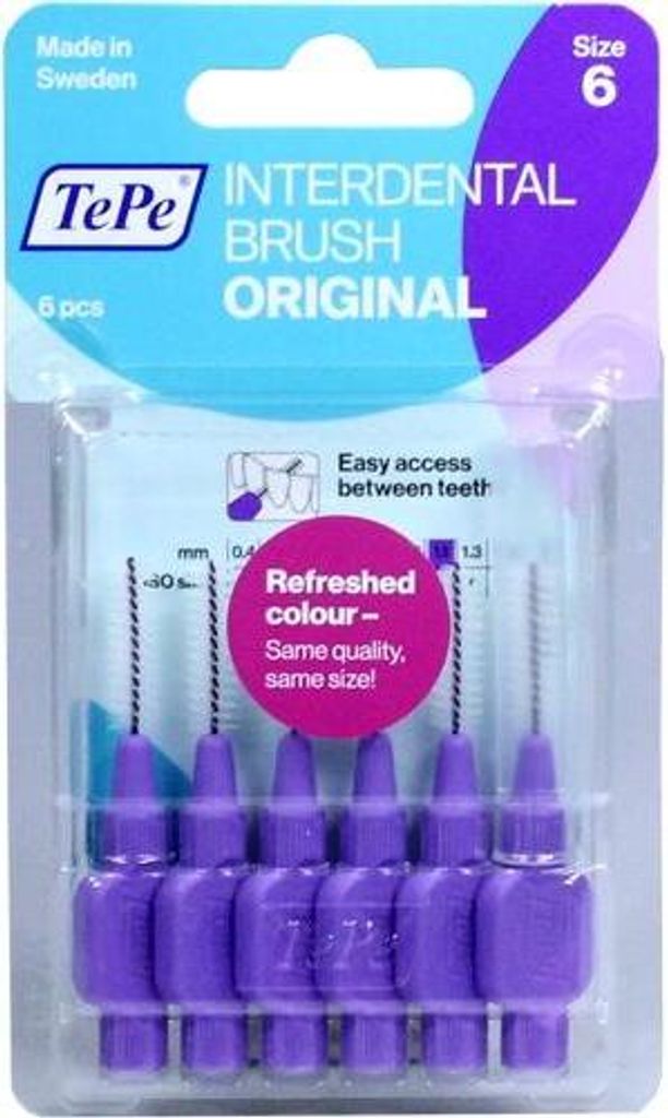 Brosse interdentaire Tepe 1,1mm violet 6 pces Image du produit 