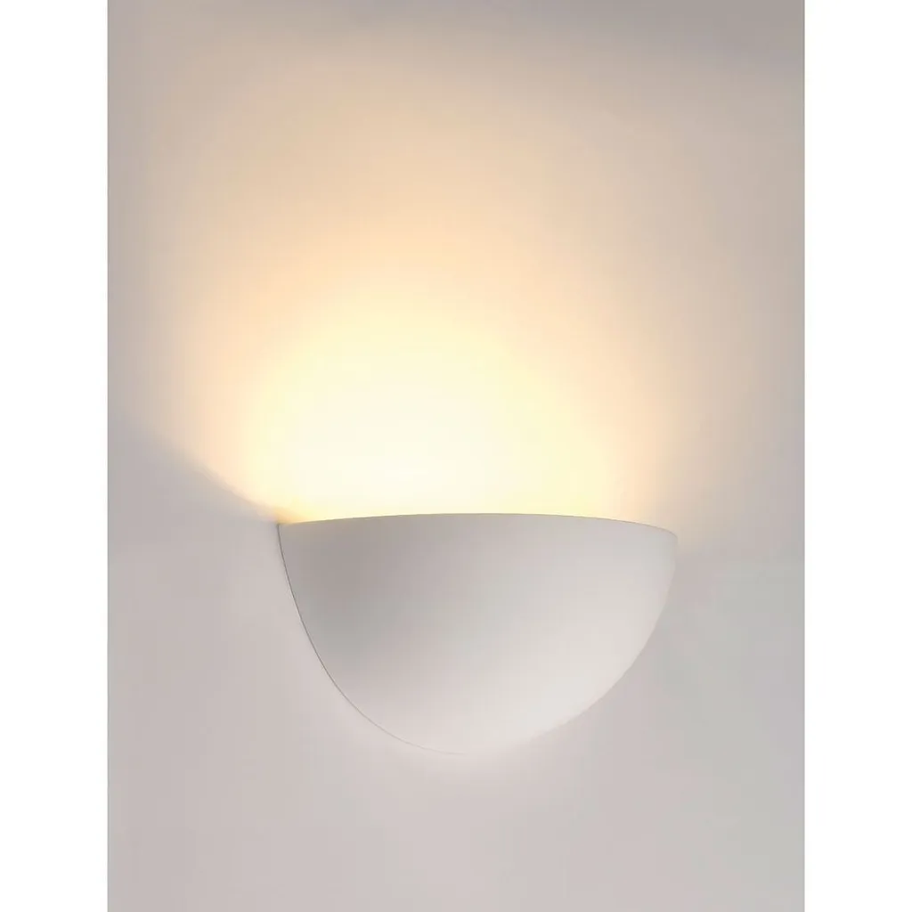Applique Plâtre Blanc GL 101 E14 Peignable Style Moderne Demi-Rond - 7