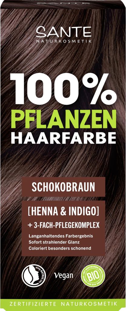 SANTE SCHOKOBRAUN Kräuter-Haarfärbepulver Produktbild 