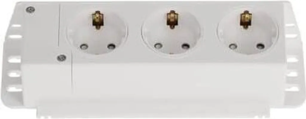 Prise triple 3 voies ZE227 avec protection enfant pour armoire bois