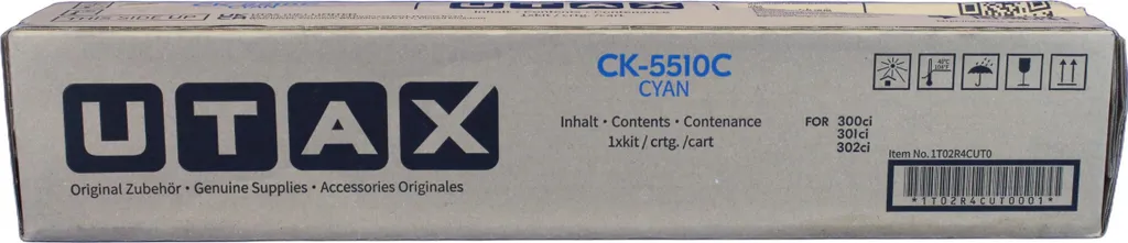 Cartouche de Toner Cyan pour Utax CK5510 1T02R4CUT0 - Impression 7000p