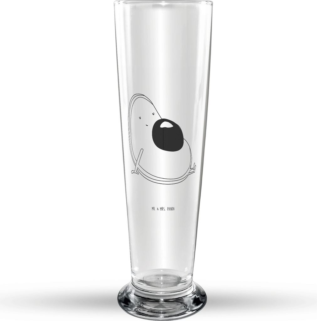 Mr. & Mrs. Panda Bierglas Avocado Schwangerschaft - Transparent - Geschenk, Liebe, Glasbecher, Veggie, Trinkglas, Glasbierglas, Bier Glas, Wunder, ...