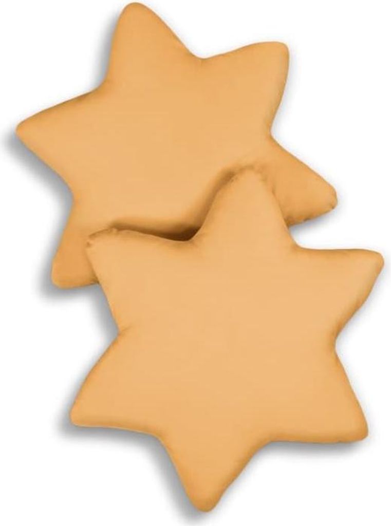 2-teiliges Kissenset – Dekokissen – Optimaler Halt, waschbar, Honiggelb, Baumwolle