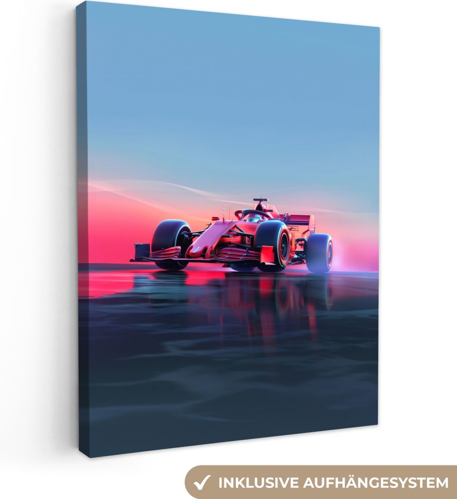 MuchoWow - Leinwandbilder - Formel 1 - Rennsport - Autos - Jungen, Wandbild, Wanddeko Bilder Wohnzimmer, 90x120 cm