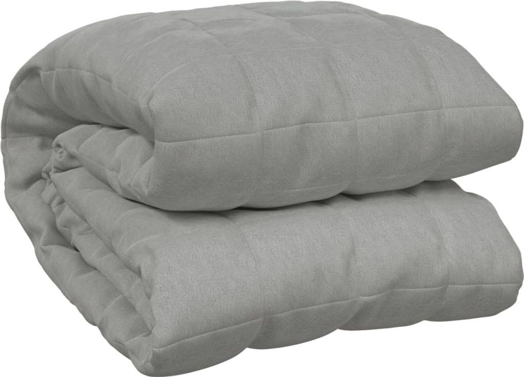 vidaXL Coperta pesata grigia 200x200 cm 13 kg tessuto Immagine del prodotto 