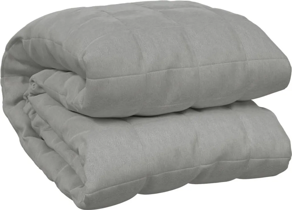 vidaXL Coperta pesata grigia 152x203 cm 11 kg tessuto