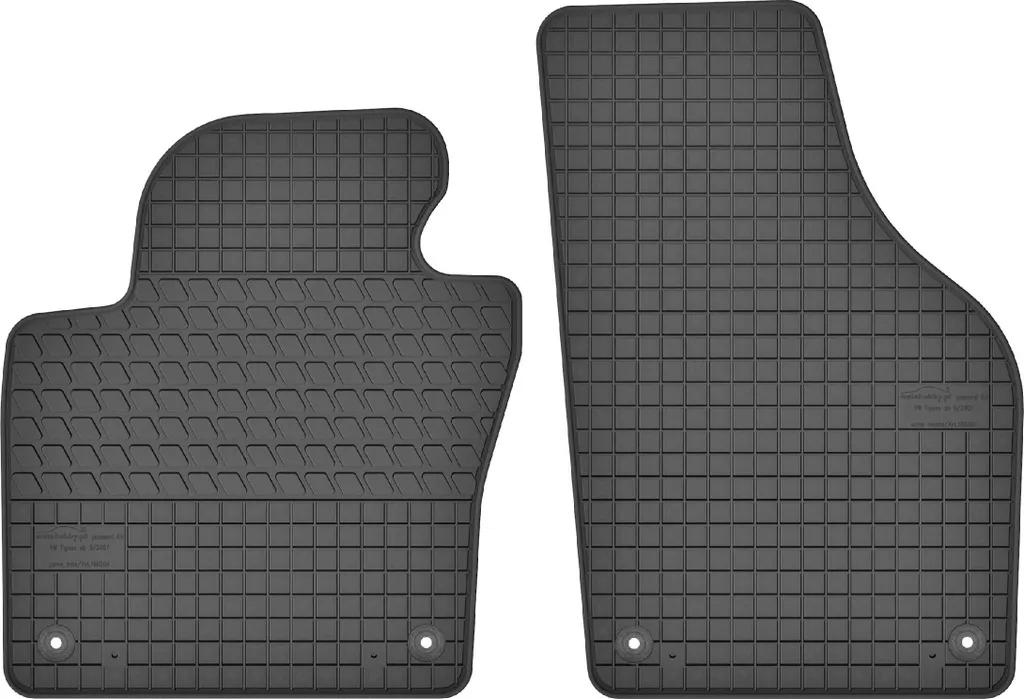 Tappetini Anteriori in Gomma Volkswagen Tiguan I 2007-2016 su Misura