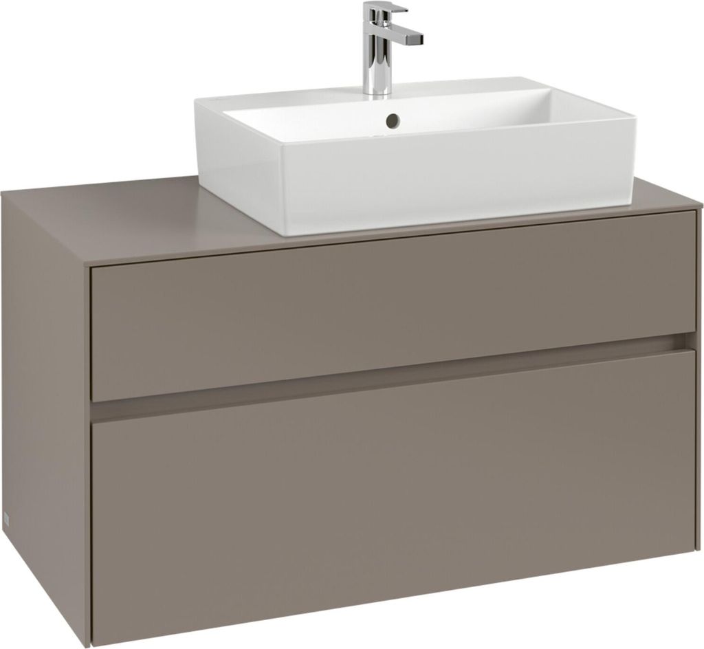 V&B Waschtischunterschrank Collaro 100x54,8x50cm, WT r, LED 7,3 W, graph.