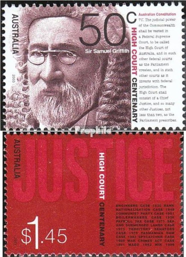 Briefmarken Australien 2003 Mi 2257-2258 (kompl.Ausg.) postfrisch Gericht