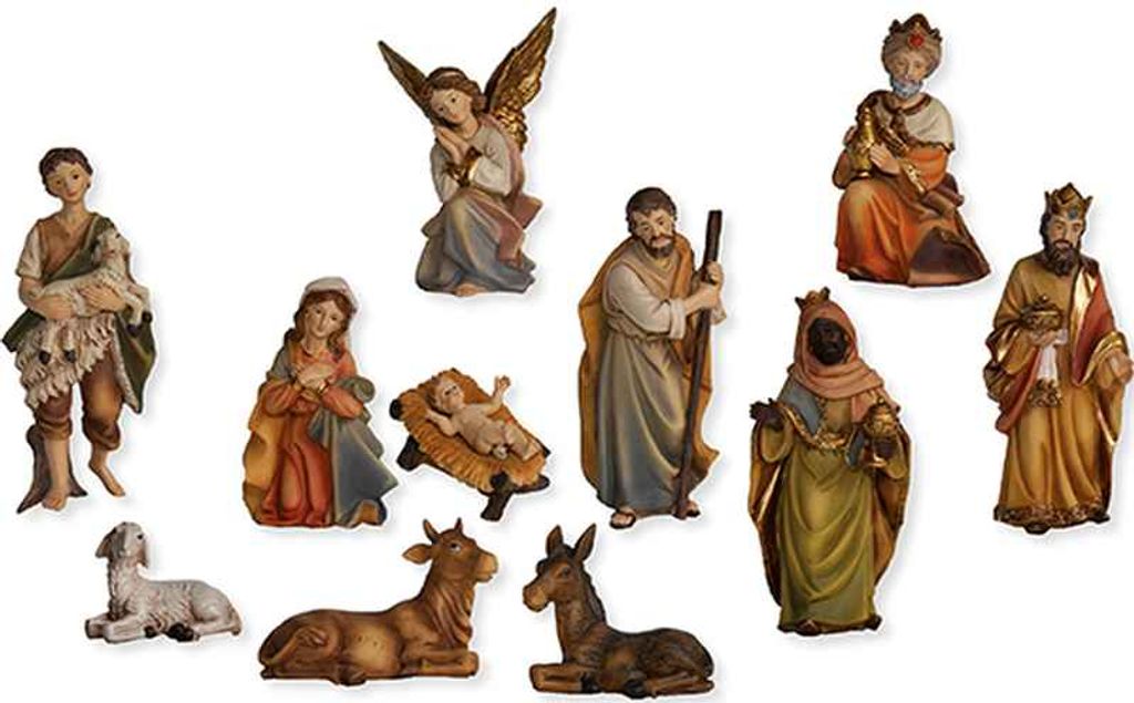 Weihnachtskrippen Krippen Figuren Krippenfiguren 11-teilig in Größe ca.7cm 
