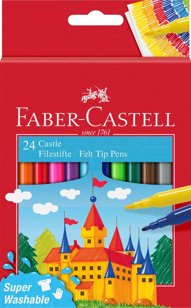 FABER-CASTELL 554202 24 feutres, couleurs assorties Image du produit 