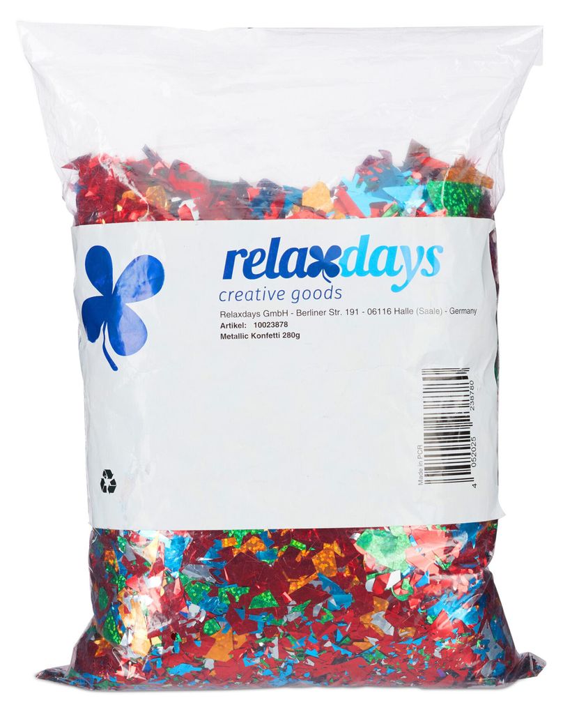 100 x Zak met extra grote confetti, metallic confetti, Productafbeelding 