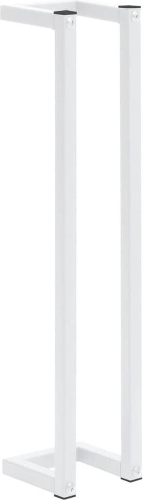 vidaXL Wieszak na ręczniki biały 12,5x12,5x60 cm stalowy Zdjęcie produktu 