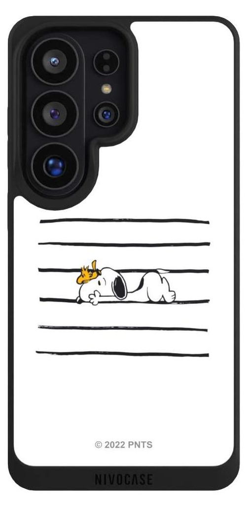 NIVOCASE Handyhülle für Samsung Galaxy S26 Ultra Hülle NIVOpure Case Schwarz Hund Peanuts Snoopy