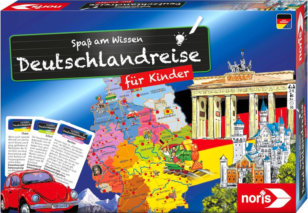 Noris Deutschlandreise für Kinder Quizspiel; 606071907 Produktbild 