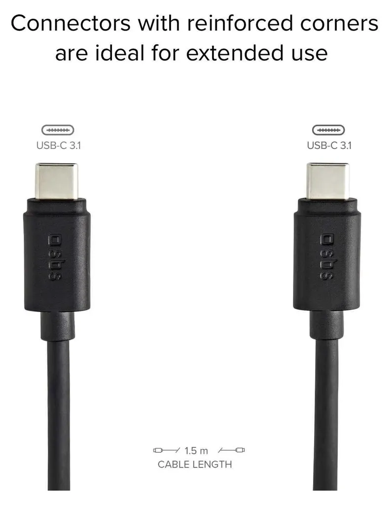 Câble USB-C vers USB-C 3.1 Standard - Cordon de Charge et Data de 1,5m