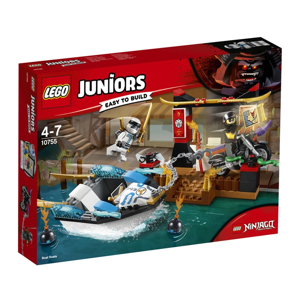 Bateau ninja Lego Ninjago 10755 avec figurines et moto de course