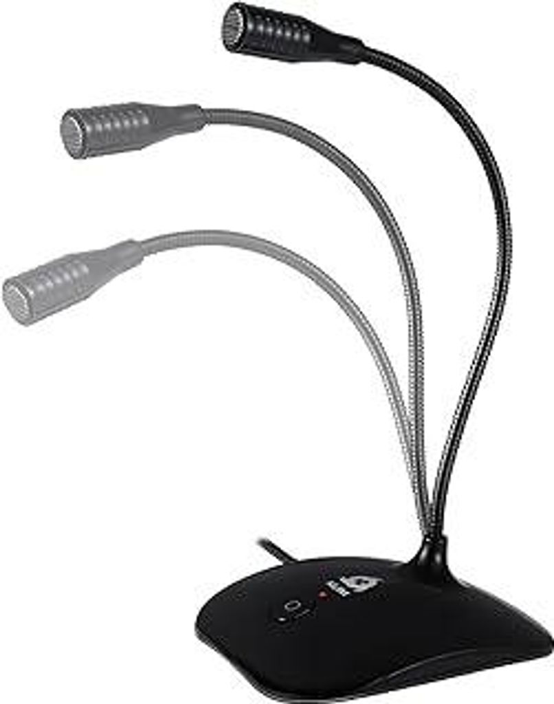 KLIM Talk USB - Standmikrofon PC und Mac - Kompatibel mit jedem Computer - Professionelles USB Mikrofon- High Definition Audio Microphone - Schwarz
