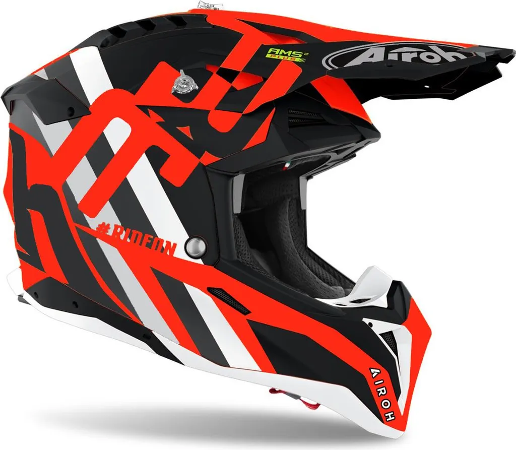 Casque Airoh Aviator 3 Rainbow Carbon Rouge Mat XS Sécurité Maximale