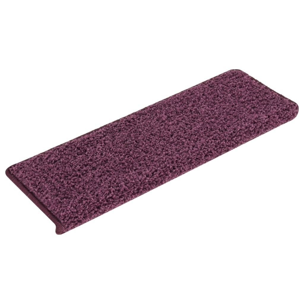 Stufenmatten 15 Stk. 65 x 21 x 4 cm Dunkelviolett Rechteckiger Rand
