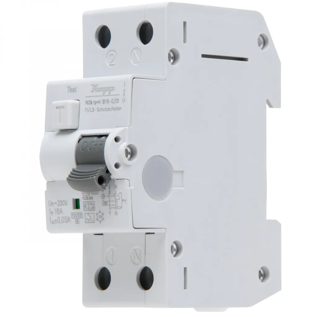 Protection différentielle 16A KOPP Type A Courbe B 30mA Compact 1P+N