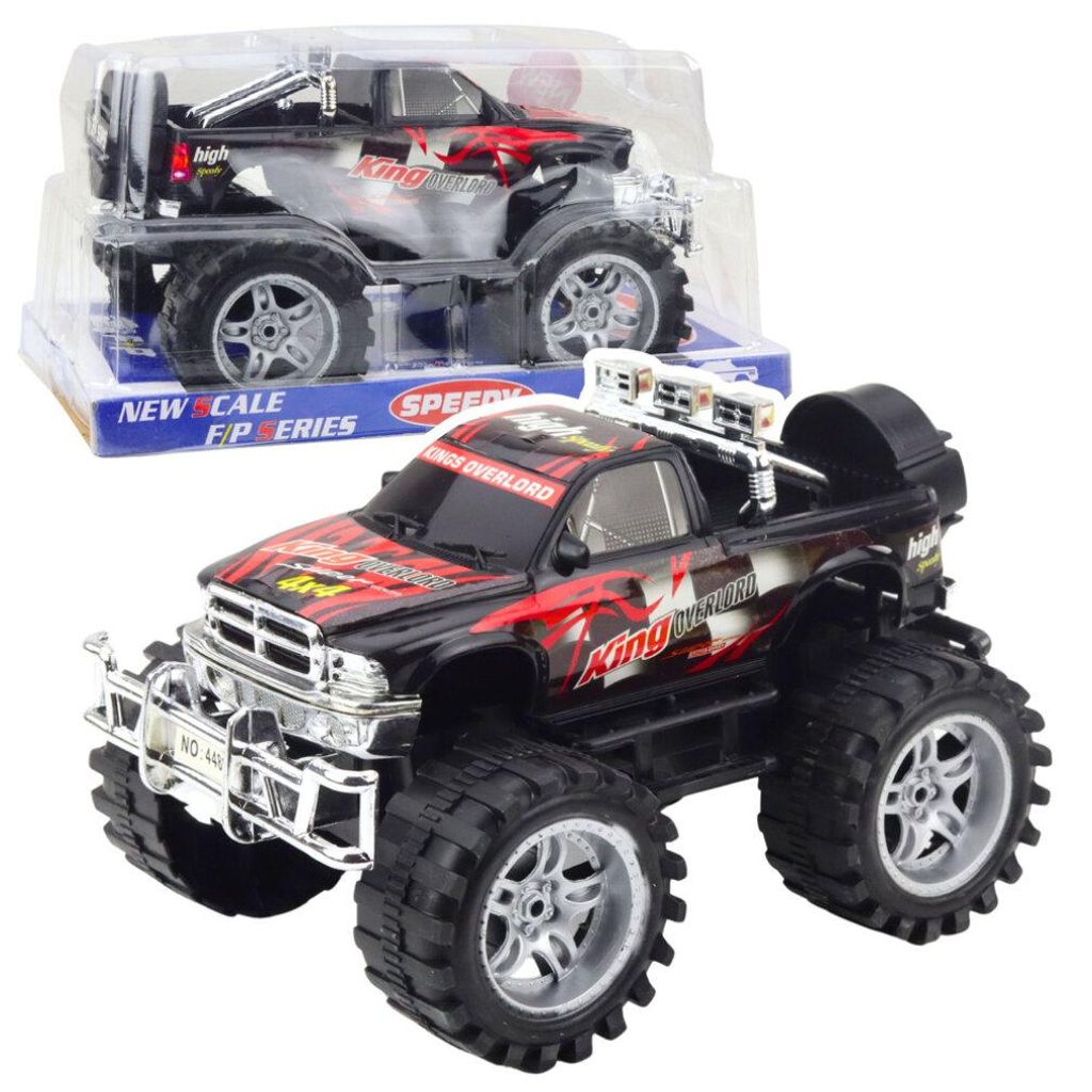 King Heckantrieb Geländewagen mit großen Rädern, Rot und Schwarz 27cm