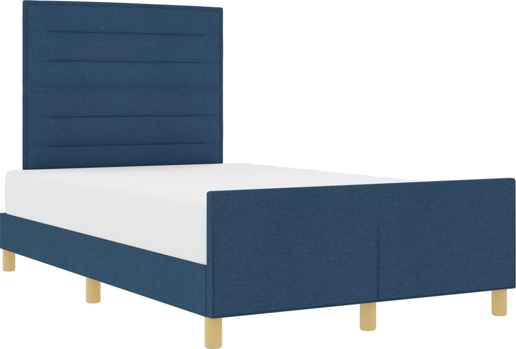 Best Möbel Bettrahmen, Bettgestell Blau 140x190 cm Stoff - Klassische Betten CL17529