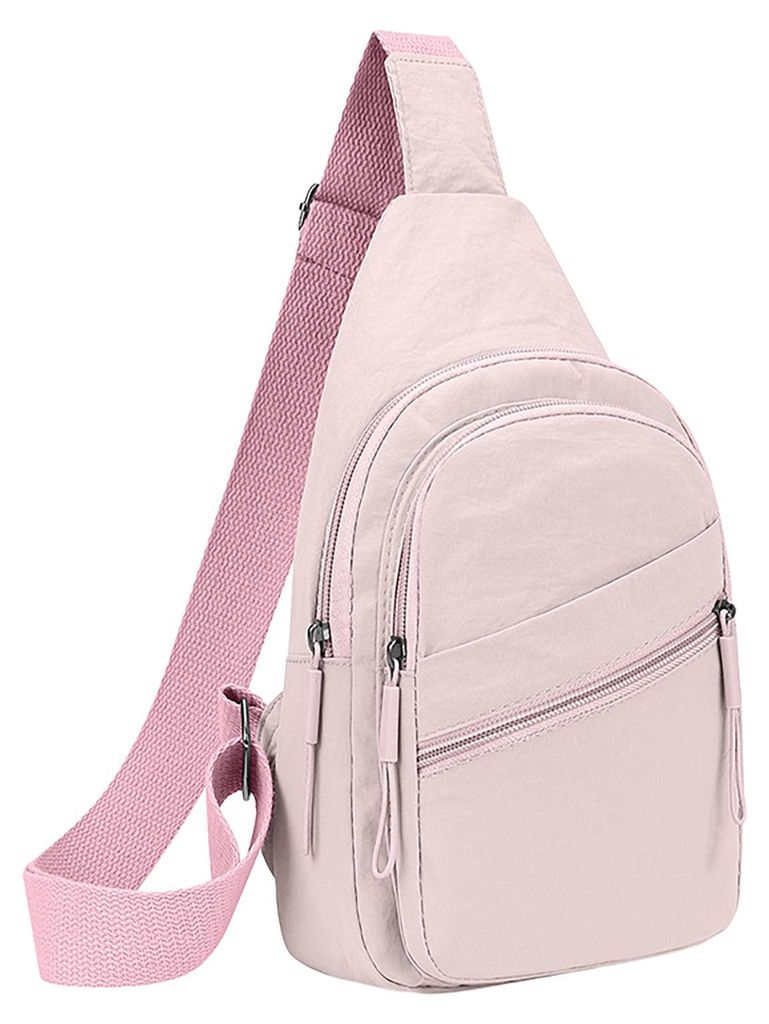Damen Brusttasche, großes Fassungsvermögen, wasserdicht, verstellbarer Riemen, Reißverschluss, Crossbody-Tasche, Outdoor-Reisetasche, Sporttasche