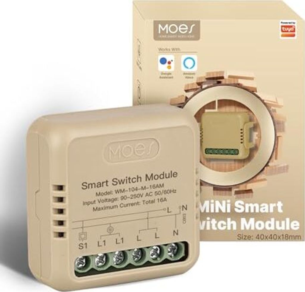 Moes Wlan Flush-montierter Lichtschalter Strommessung, Produktbild 
