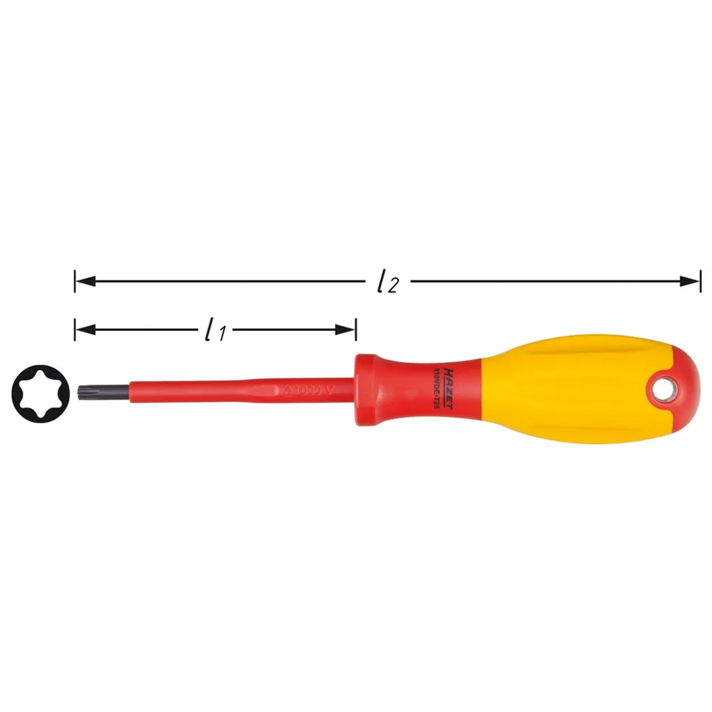 Cacciavite Isolato Hazet 810VDE-T30 Torx T30 | Qualità Professionale