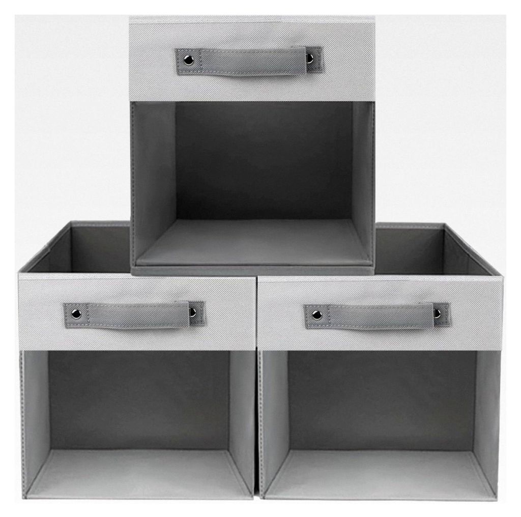 Würfel Aufbewahrungsboxen mit Sichtfenster, Mehrzweck Aufbewahrungskörbe mit Griff, Faltbare Stoffboxen für Regale, Schränke, Kinderzimmer, Bü...