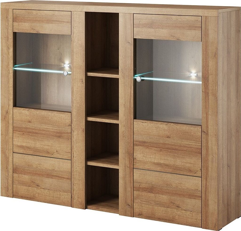 Meublorama HA-LARONA-24XCDZ46*2C/78KG, 2 Tür(en), Braun, Mitteldichte Faserplatte (MDF), 2 Jahr(e), 370 mm, 1550 mm