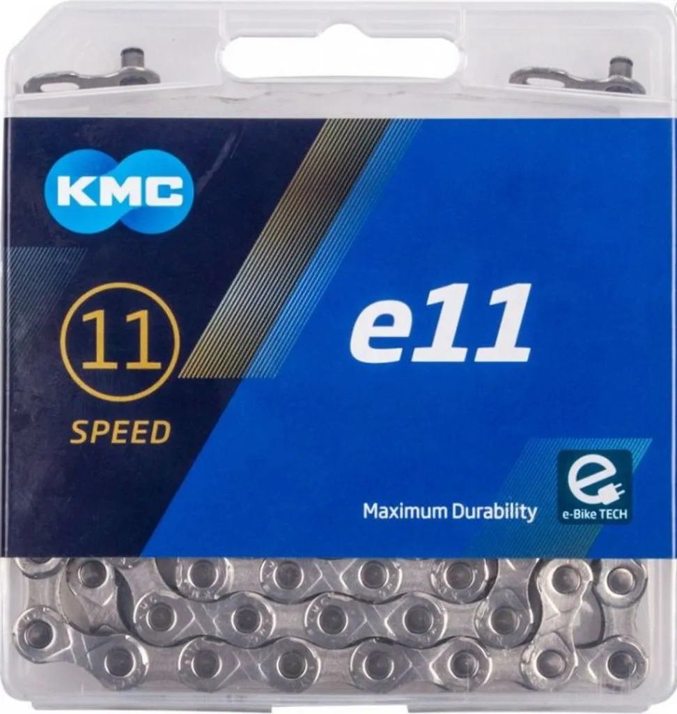 Chaîne de transmission 11 vitesses pour Vélo Électrique KMC e11 Argent