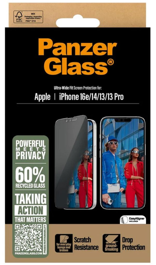 PanzerGlass ® 2-Way Privacy Displayschutz iPhone 17e | 16e Produktbild 