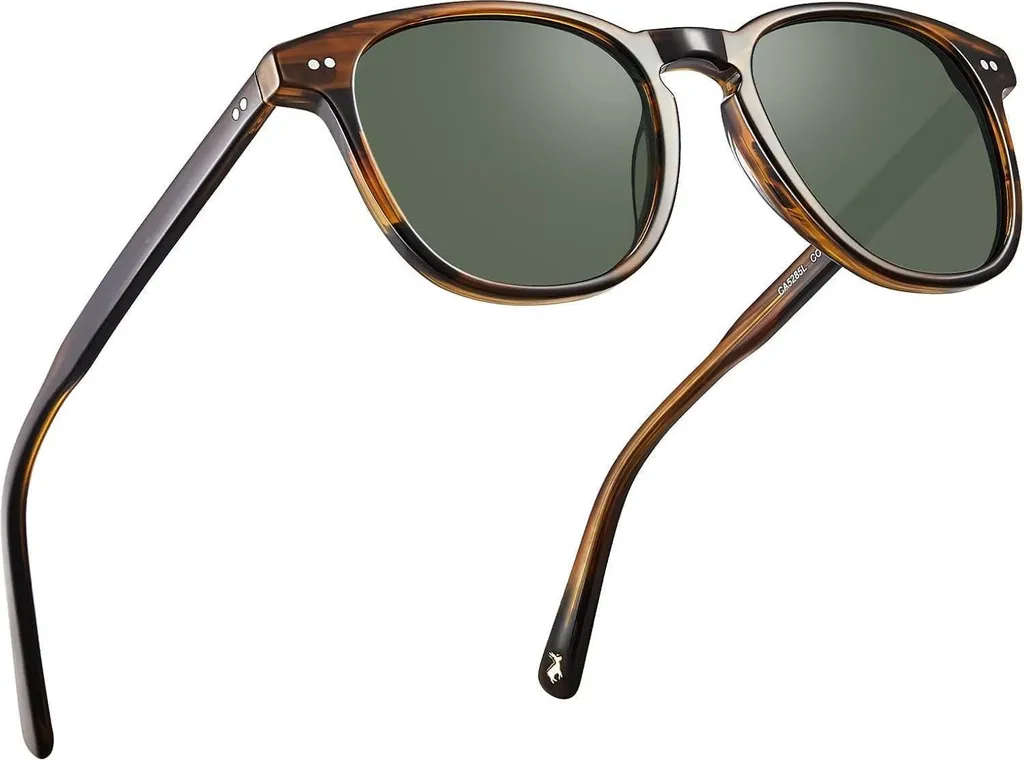 Lunettes de soleil de conduite pour homme polarisées vintage en acétate