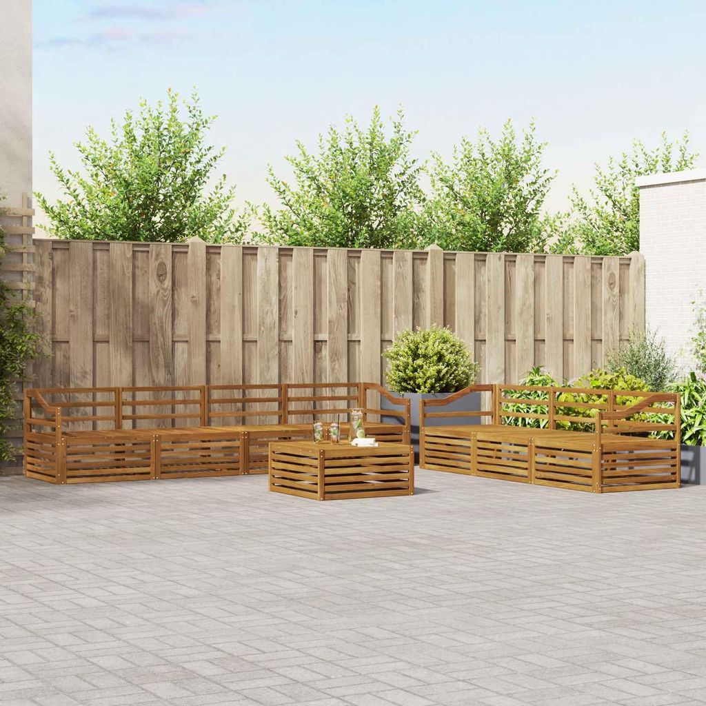 (Robust Möbel)Outdoor-Sofagarnitur - CLORIS - Balkonmöbe/Sitzgruppe - 8 pcs - Moderne Design - Natur - Gartensofas NeuMöbel355554